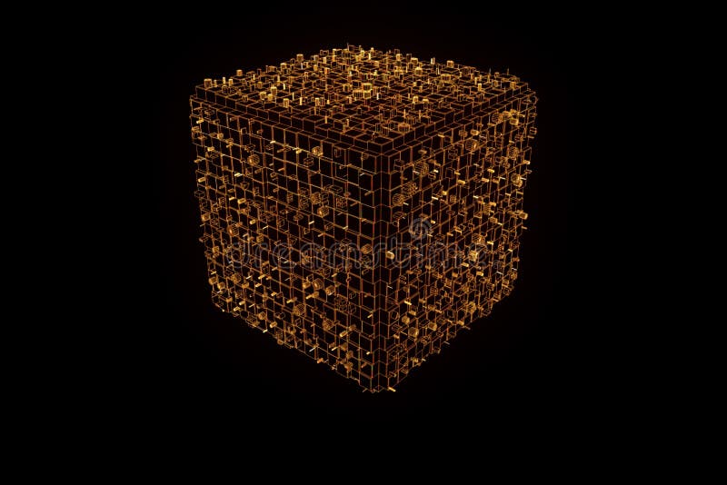 Elemento abstracto de la forma en estilo del holograma de Wireframe Representación agradable 3D ilustración del vector Elemento abstracto de la forma en estilo del holograma de Wireframe Representación agradable 3D ilustración del vector