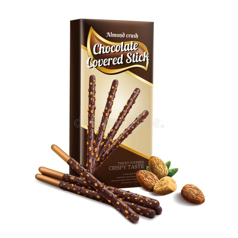 Elemento com cobertura em chocolate da vara ilustração do vetor Elemento com cobertura em chocolate da vara ilustração do vetor