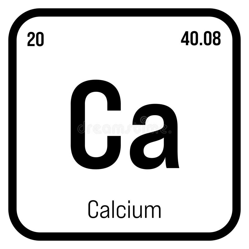 Elemento Da Tavola Periodica Di Calcio Ca Illustrazione Vettoriale