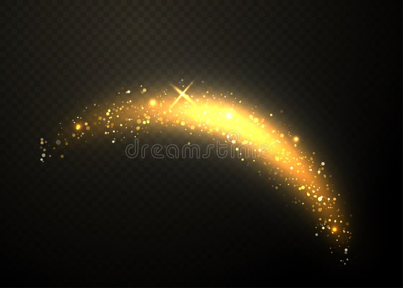 Elemento de oro del diseño de la onda que brilla Polvo de la chispa con las partículas del oro stock de ilustración Elemento de oro del diseño de la onda que brilla Polvo de la chispa con las partículas del oro stock de ilustración