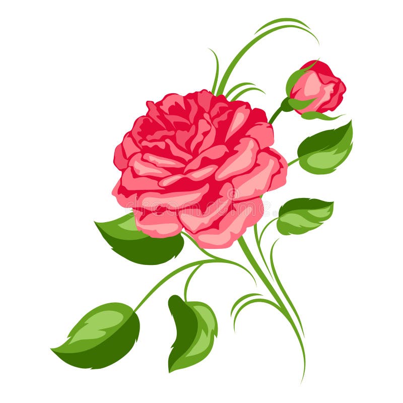 Elemento Decorativo Con Las Rosas Rojas Flores Hermosas Ilustración del  Vector - Ilustración de ramo, cubo: 137293533