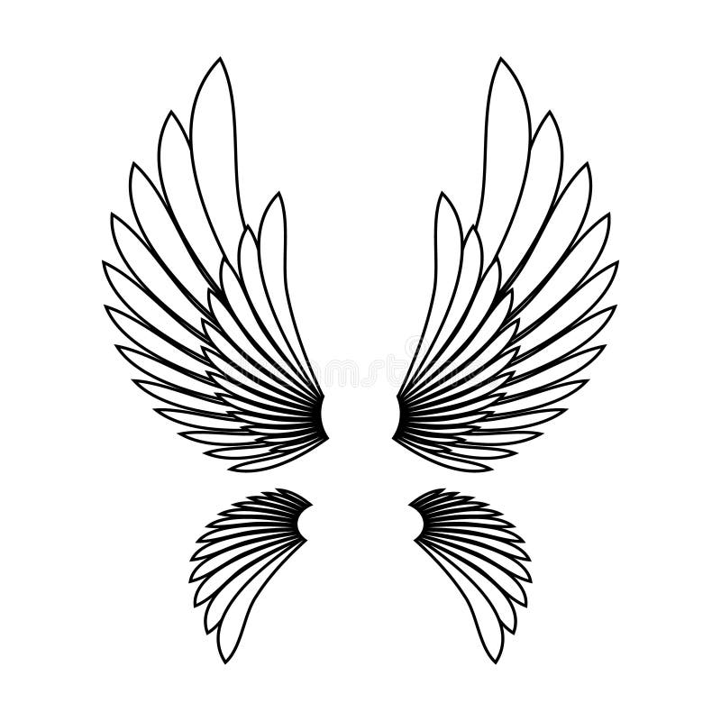 Elemento Del Diseño Del Logotipo De La Plantilla De Las Alas Del ángel  Ilustración del Vector - Ilustración de animal, color: 136576487