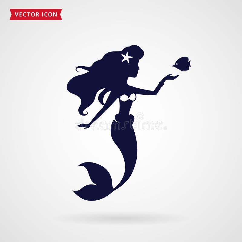 Elemento del diseño del vector de la sirena ilustración del vector Elemento del diseño del vector de la sirena ilustración del vector