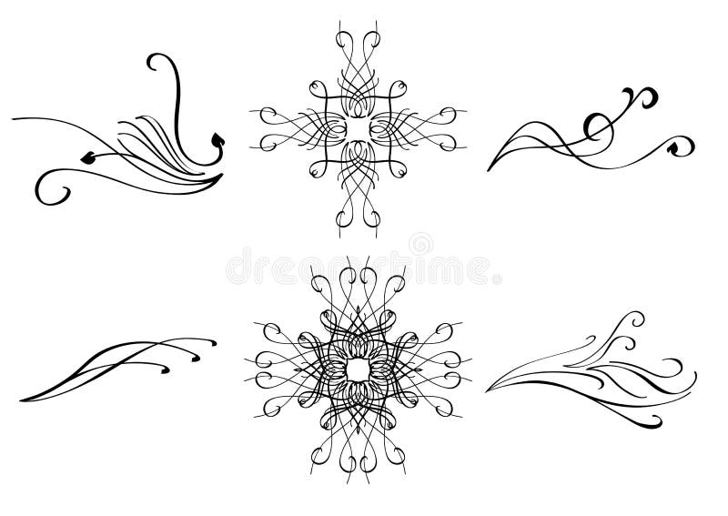 Elemento de diseño floral stock de ilustración