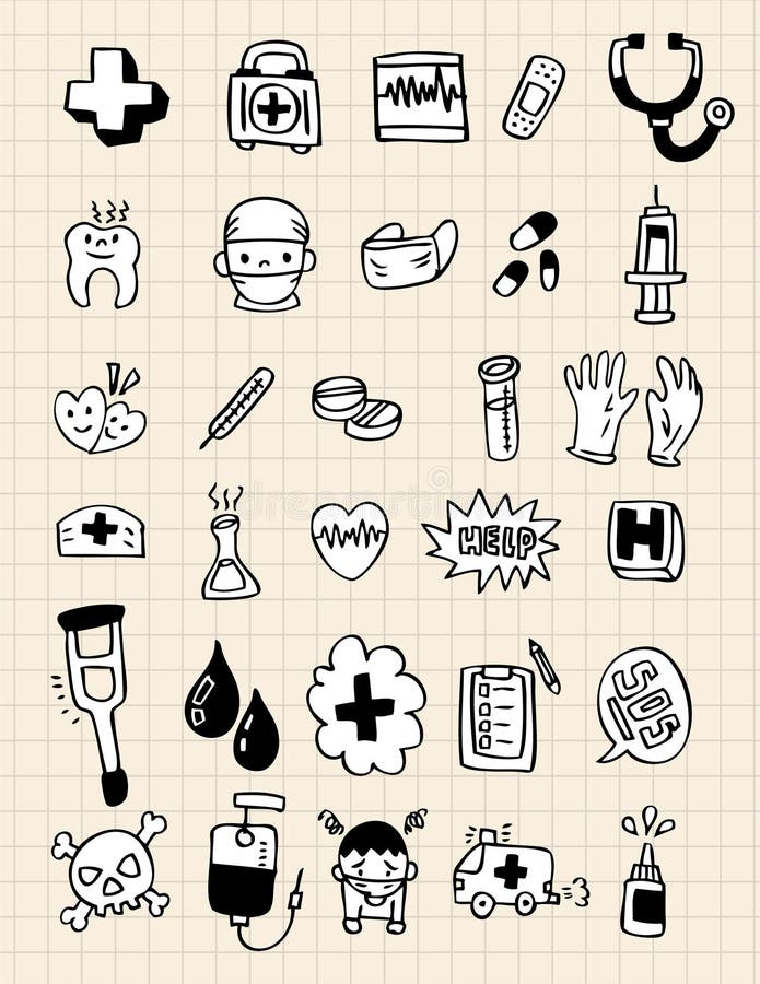 Doodle doctor element, hand draw, vector illustration. Doodle doctor element, hand draw, vector illustration