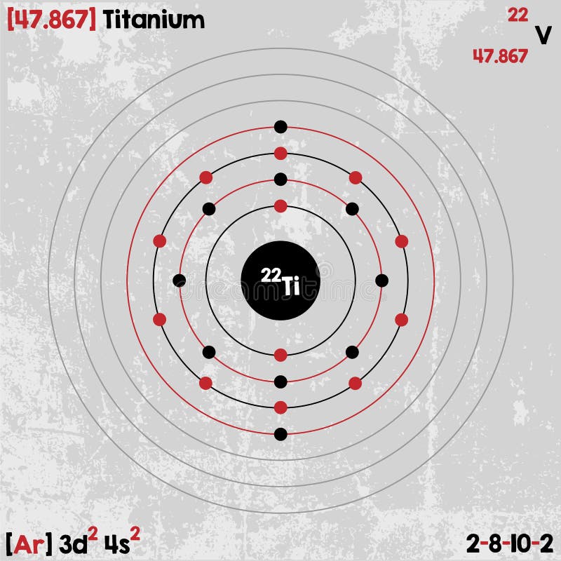 Elemento del titanio ilustración del vector. Ilustración de rojo - 95297305