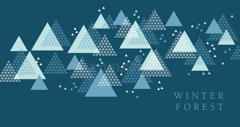 Elemento di progettazione della geometria di inverno di concetto illustrazione di stock Elemento di progettazione della geometria di inverno di concetto illustrazione di stock