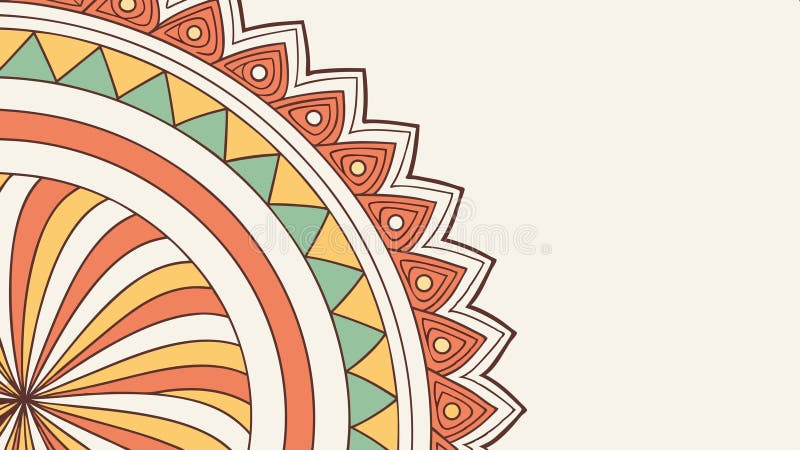 Elemento di progettazione vettoriale di un segmento di mandala circolare astratto di progettazione di un segmento Generativo AI illustrazione vettoriale