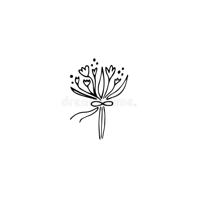Elemento do logotipo do ramalhete do casamento ilustração stock Elemento do logotipo do ramalhete do casamento ilustração stock