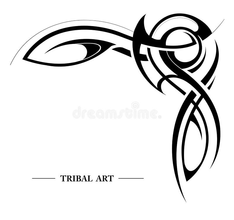 Tribal art tattoo with copy space. Tribal art tattoo with copy space