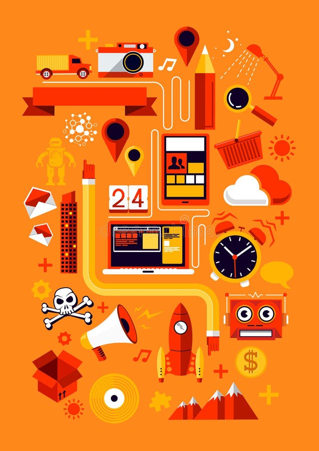 Elementos de Design Criativo ilustração stock