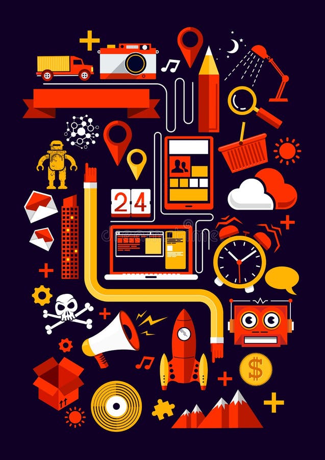 Elementos de Design Criativo ilustração stock