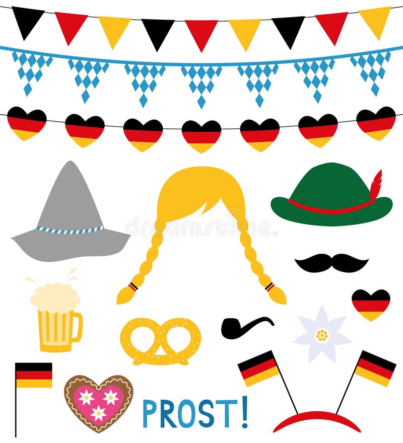 Elementos da cabine e do projeto da foto de Oktoberfest ilustração do vetor Elementos da cabine e do projeto da foto de Oktoberfest ilustração do vetor