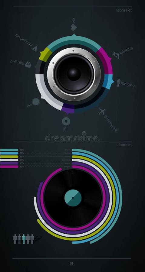 Elementos Da Música Para Jogar O Ritmo Da Harmonia Ilustração do