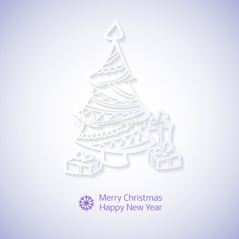 Elementos de encaje de la circular de la Navidad del papel del vector stock de ilustración Elementos de encaje de la circular de la Navidad del papel del vector stock de ilustración