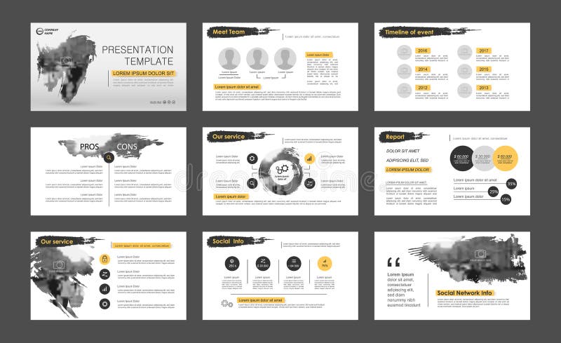 Elementos de Infographic para las plantillas de la presentación