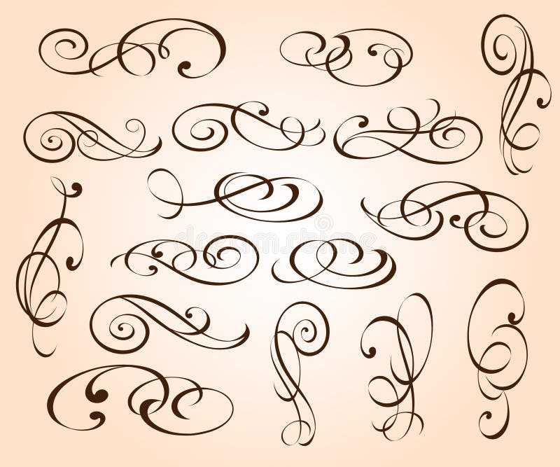 Elementos decorativos elegantes ajustados Illustrati do vetor ilustração stock Elementos decorativos elegantes ajustados Illustrati do vetor ilustração stock