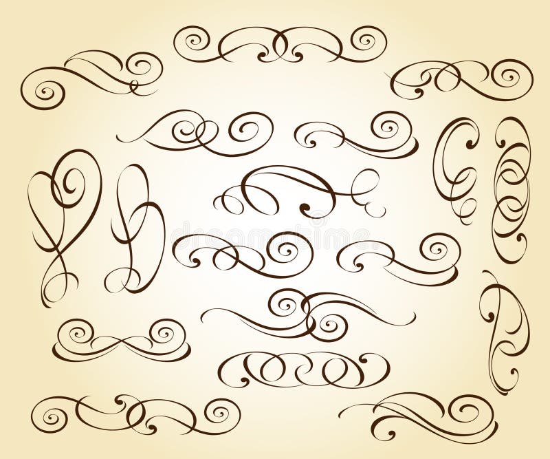 Elementos decorativos elegantes ajustados Vetor Illustratio ilustração royalty free Elementos decorativos elegantes ajustados Vetor Illustratio ilustração royalty free