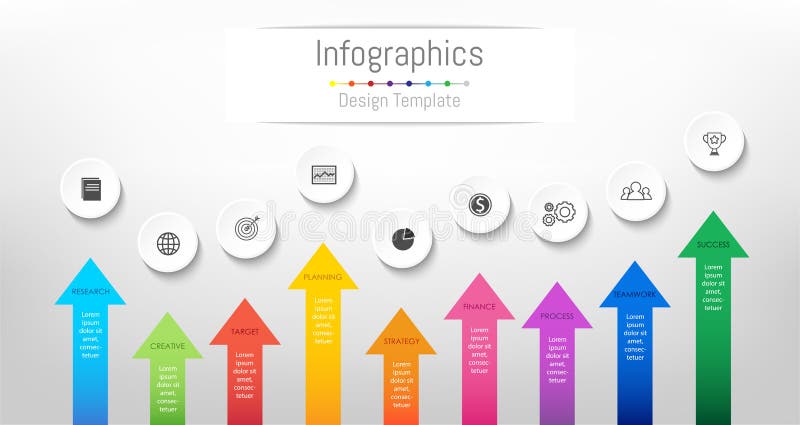 Elementos del diseño de Infographic para sus datos de negocio con 9 opciones ilustración del vector Elementos del diseño de Infographic para sus datos de negocio con 9 opciones ilustración del vector