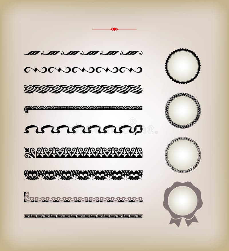 Elementos de diseño vintage vectoriales ilustración del vector