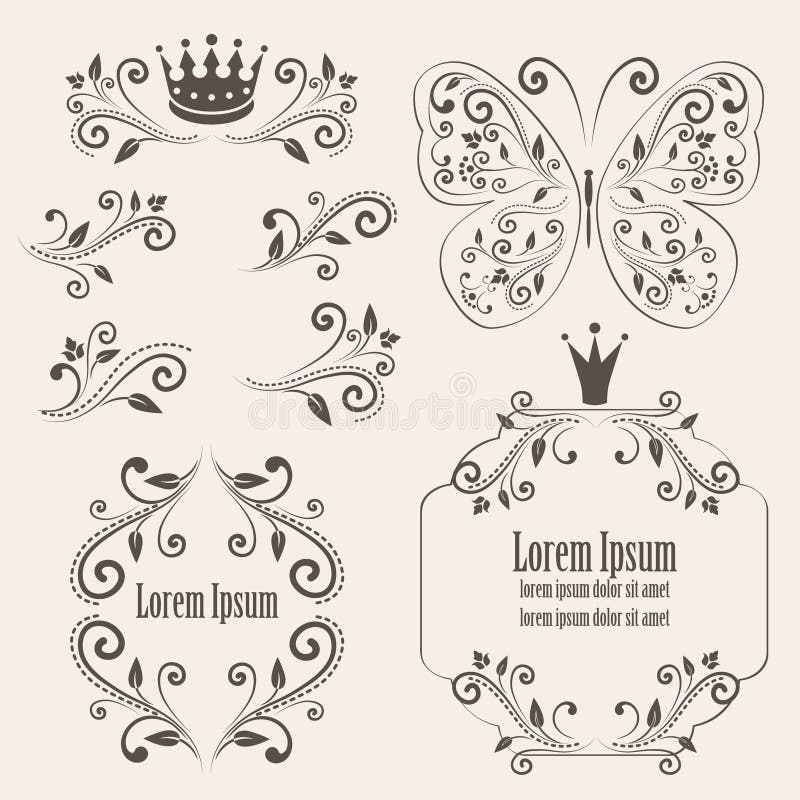 Elementos del diseño floral libre illustration Elementos del diseño floral libre illustration
