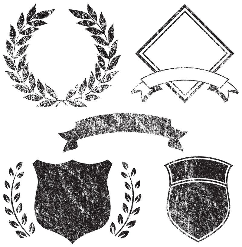 Elementos do logotipo de Grunge ilustração stock Elementos do logotipo de Grunge ilustração stock