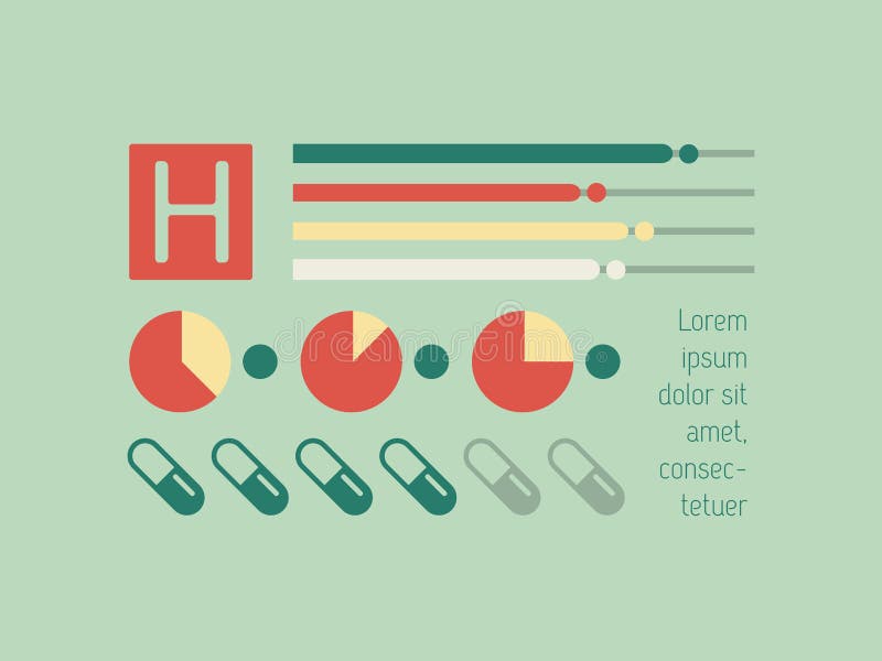Elementos de Infografia Médica ilustração do vetor