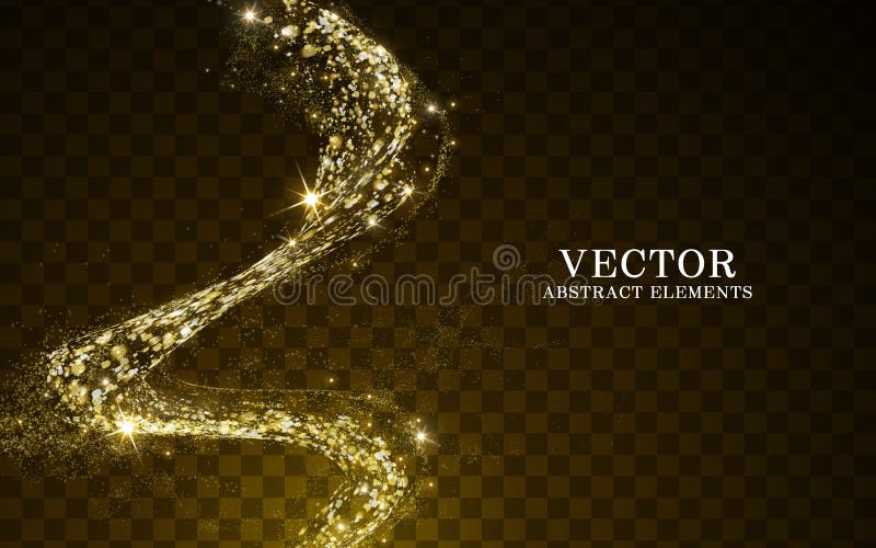 Elementos ligeros de oro ilustración del vector Elementos ligeros de oro ilustración del vector