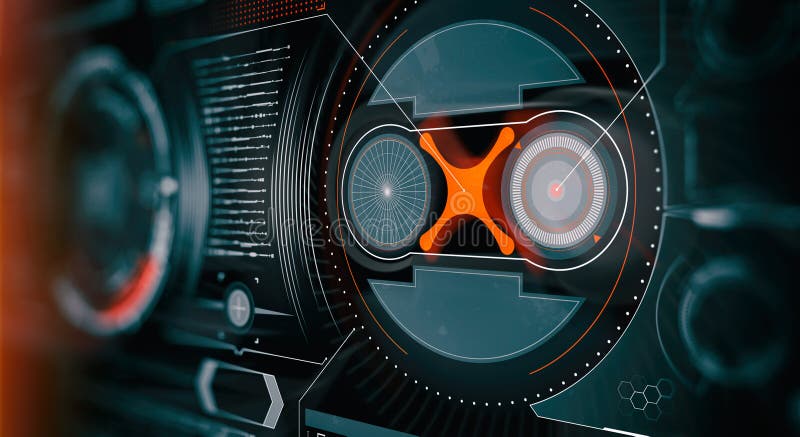 Elements for HUD interface. Illustration for your design. Technology background. Futuristic user interface stock photography