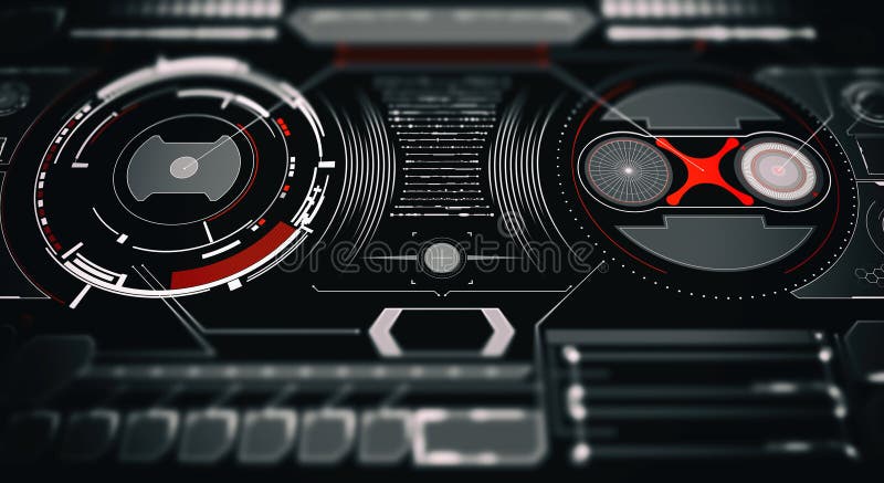 Elements for HUD interface. Illustration for your design. Technology background. Futuristic user interface royalty free stock image
