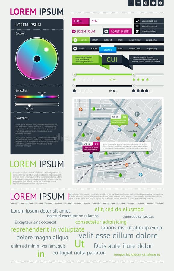 Elements of Infographics royalty free illustration