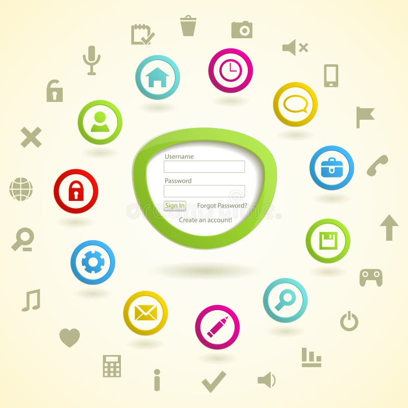 Elementos de design web ilustração do vetor