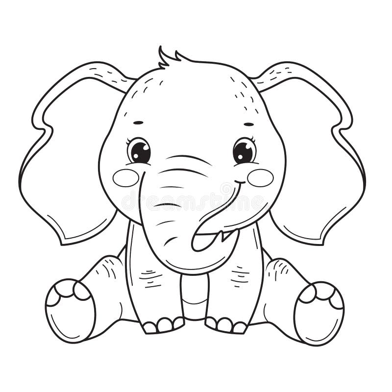 Elephant Sketchbook for Kids ages 4-8 Blank Paper for Drawing.