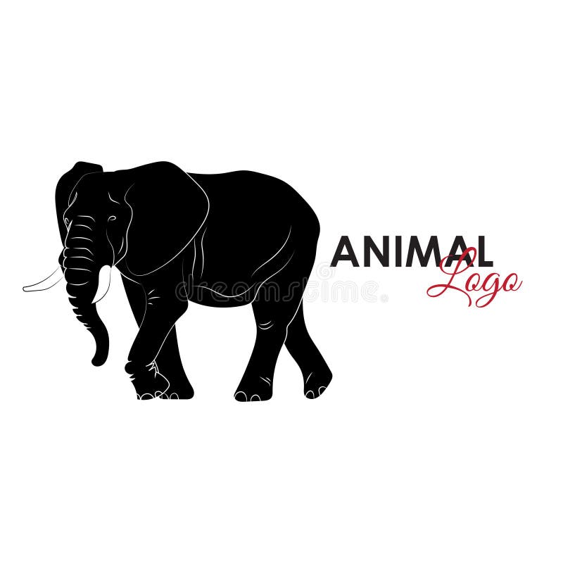 Elephant icon logo symbol vector stock illustration
