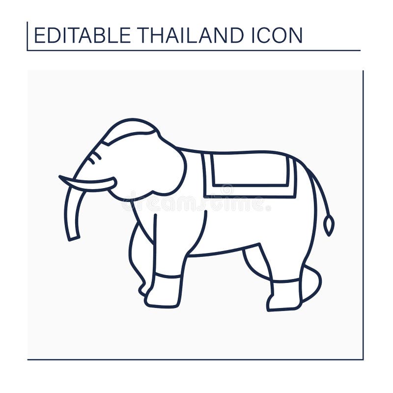Elephant line icon stock vector. Illustration of asian - 223024228 Elephant line icon stock vector. Illustration of asian - 223024228