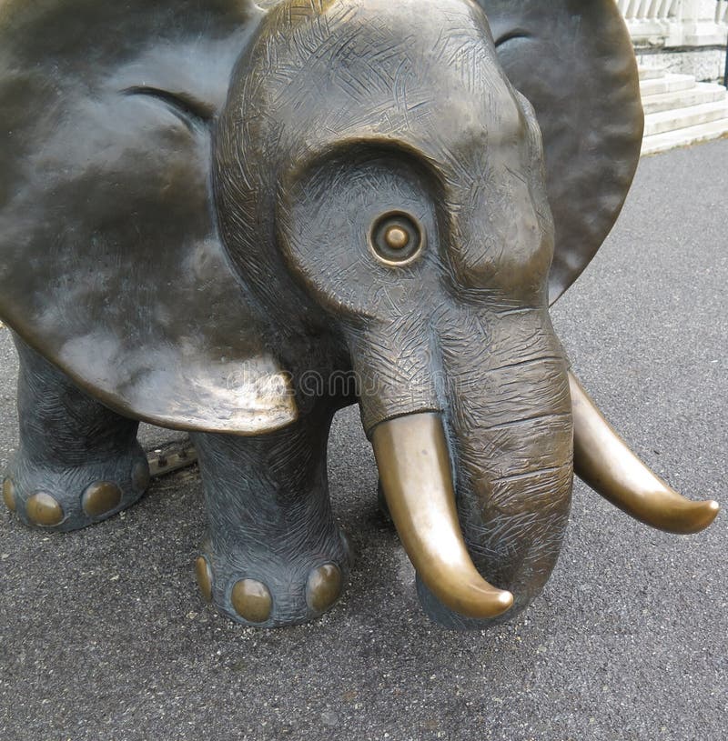Little Bronze Elephant Sculpture Stock Photos Free & RoyaltyFree