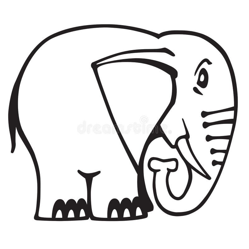 Elephant Logo Black and White Stock Vector - Illustration of animal ...