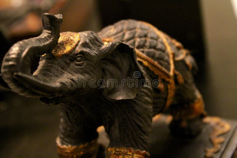 Elephant stock image. Image of statue, animal, gold, lucky 51502403
