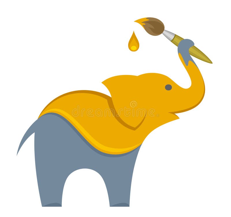 Elephant Painter Cartoon Stock Illustrations 33 Elephant Painter