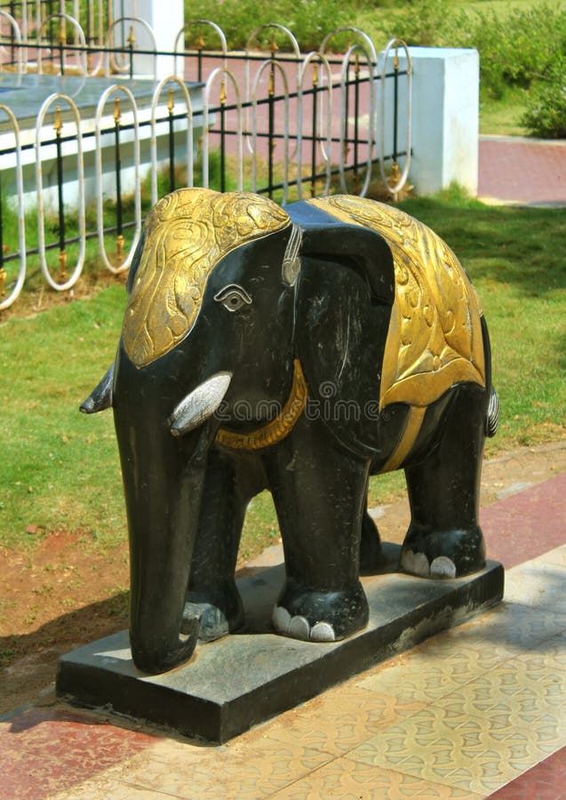 An Elephant Statue in the Park. Stock Image Image of culture, detail