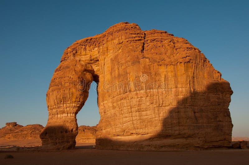 Eleplant Rock formation in the deserts of Saudi Arabia