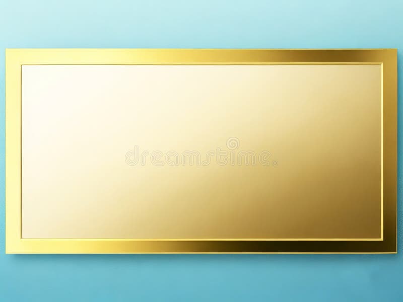 Elevate Your Business with Blank Golden Name Plate on Glass Background. royalty free illustration