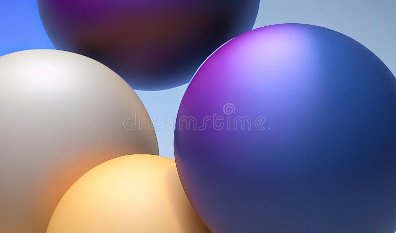 Elevate Your Design with Dynamic 3D Balls Background. royalty free illustration