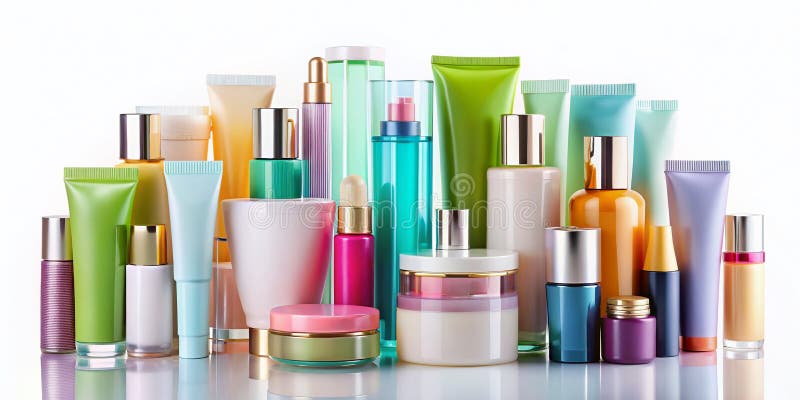 Elevate Your Skincare Brand Premium Cosmetic Packaging Mockups for Tubes and Boxes stock illustration