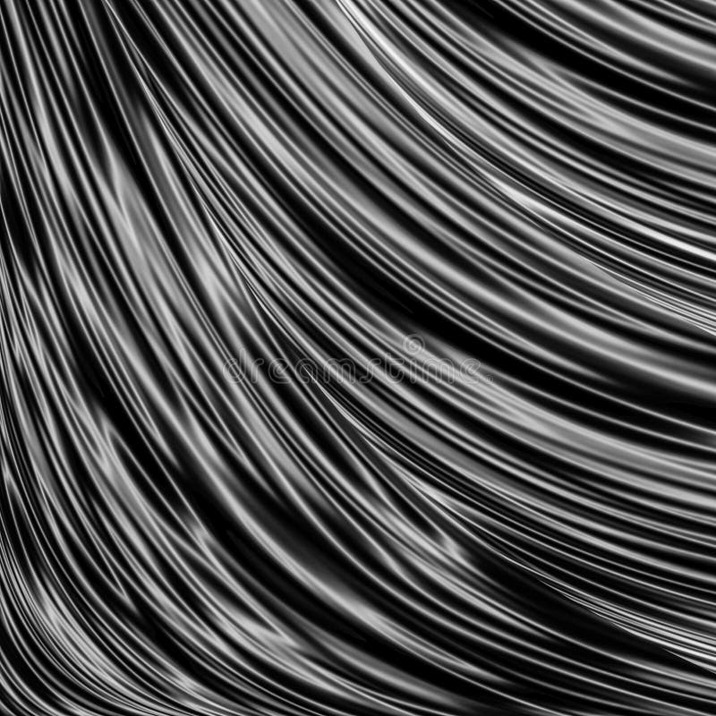 Elevate your space with this stylish black and white abstract art. Its dynamic folds make it ideal for celebrations. stock illustration