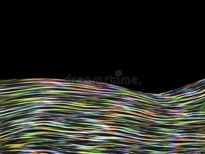 Elevate your space with this vibrant abstract painting! Neon waves. Featuring a stunning array of colors on a sleek black vector illustration