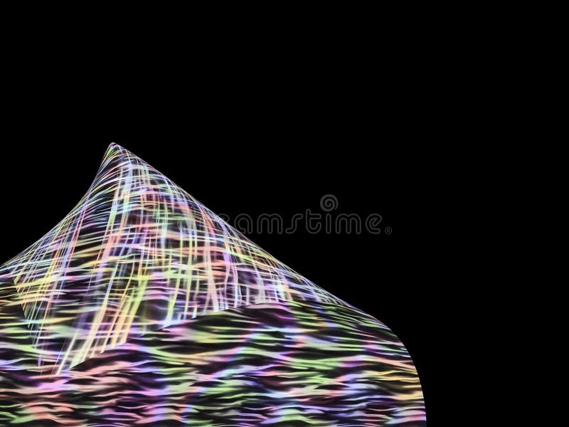 Elevate your space with this vibrant abstract painting! Waves. Featuring a stunning array of colors on a sleek black background vector illustration