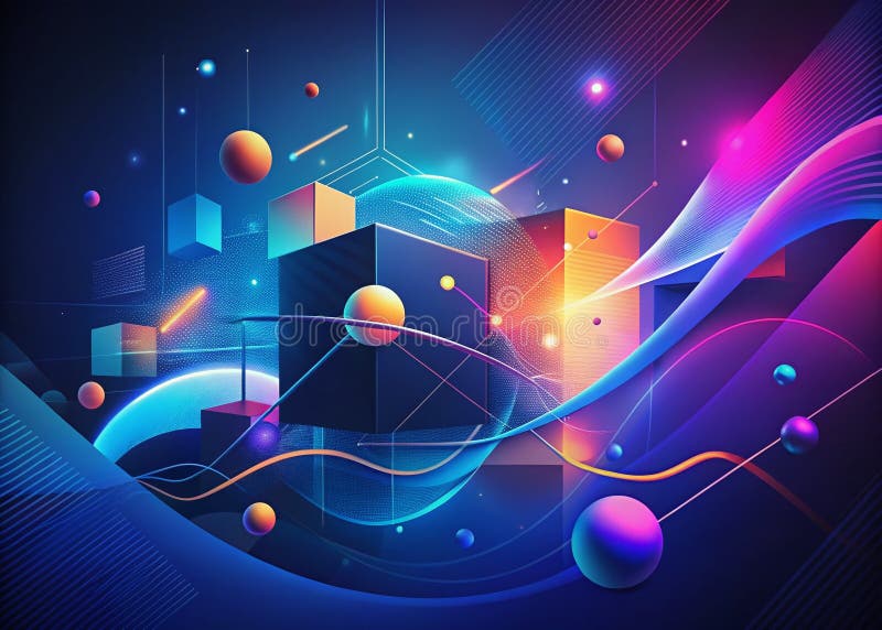 Elevate Your Video Conference with a Stunning Flyer Design Modern Layout and Abstract Tech Background for Engaging royalty free illustration