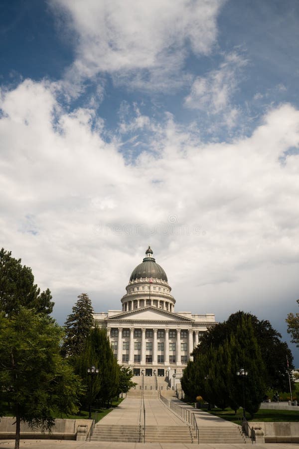 Elevation Facade Utah Capital Building Salt Lake City Stock Photo