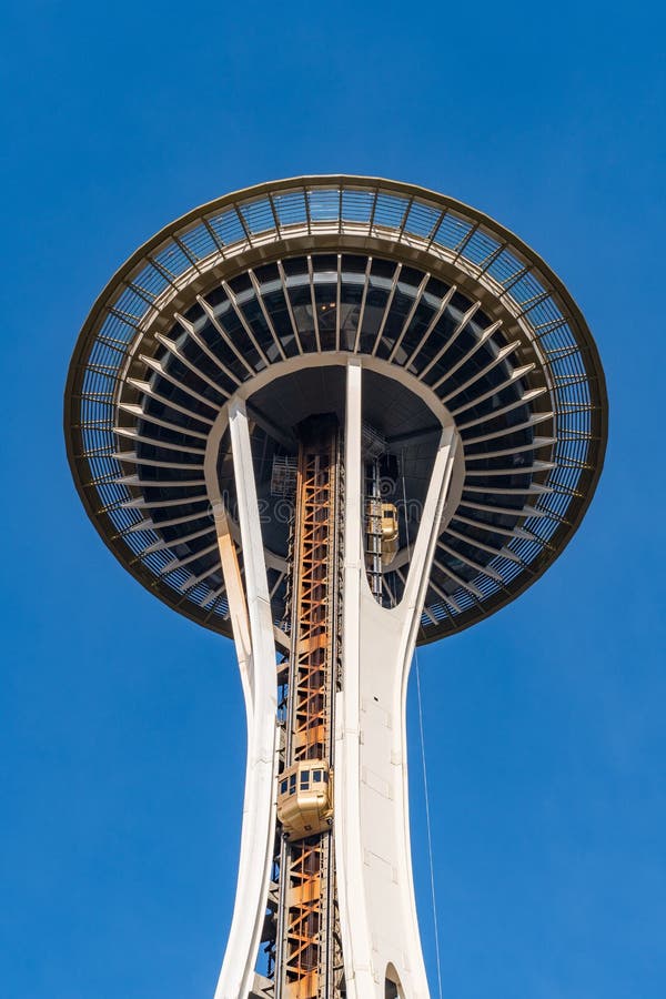The Elevator Going Up To the Top of the Space Needle in Seattle